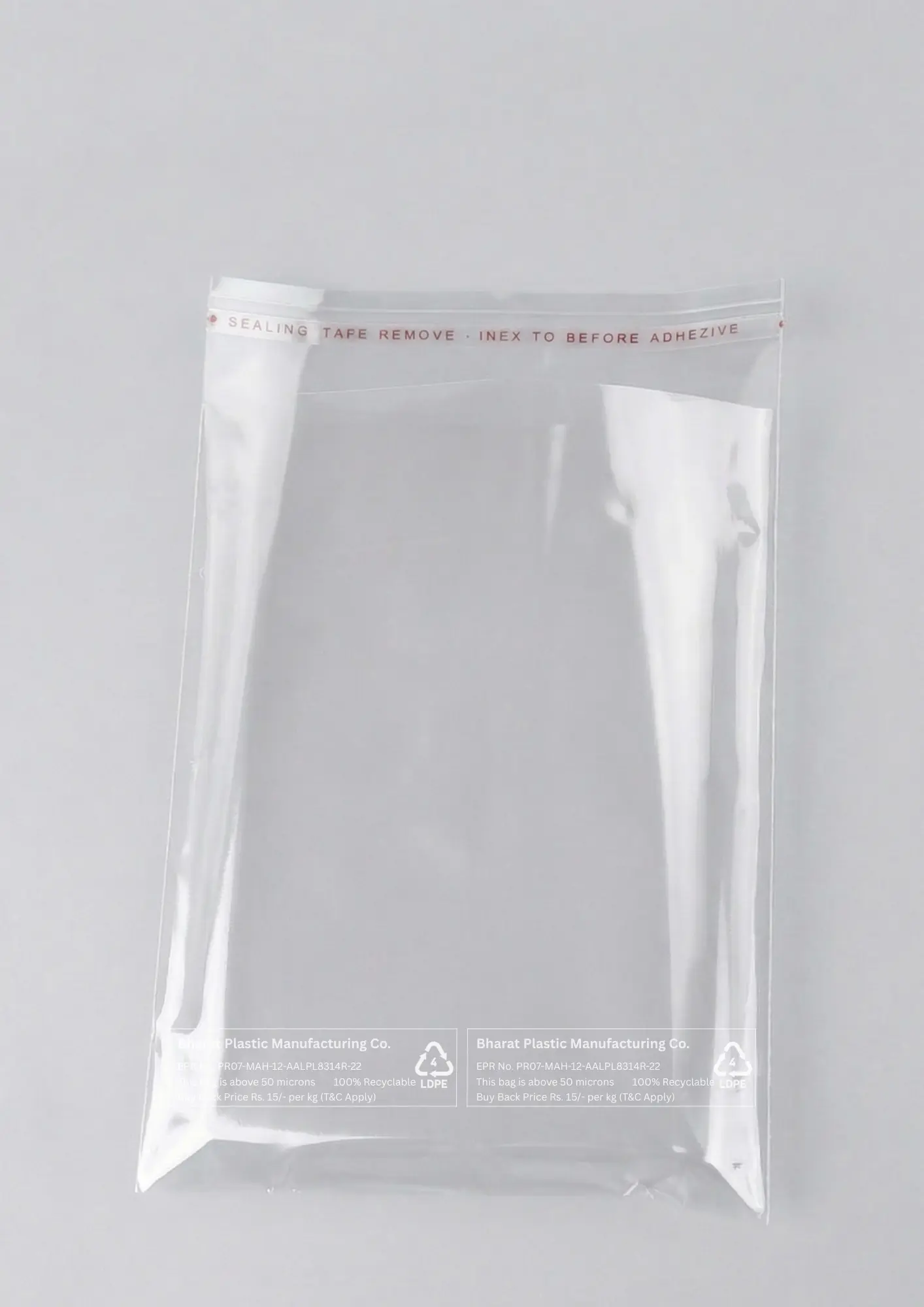 BOPP Self Adhesive Bags — Biaxially Oriented Polypropylene Bags Bulk Supplier Maharashtra