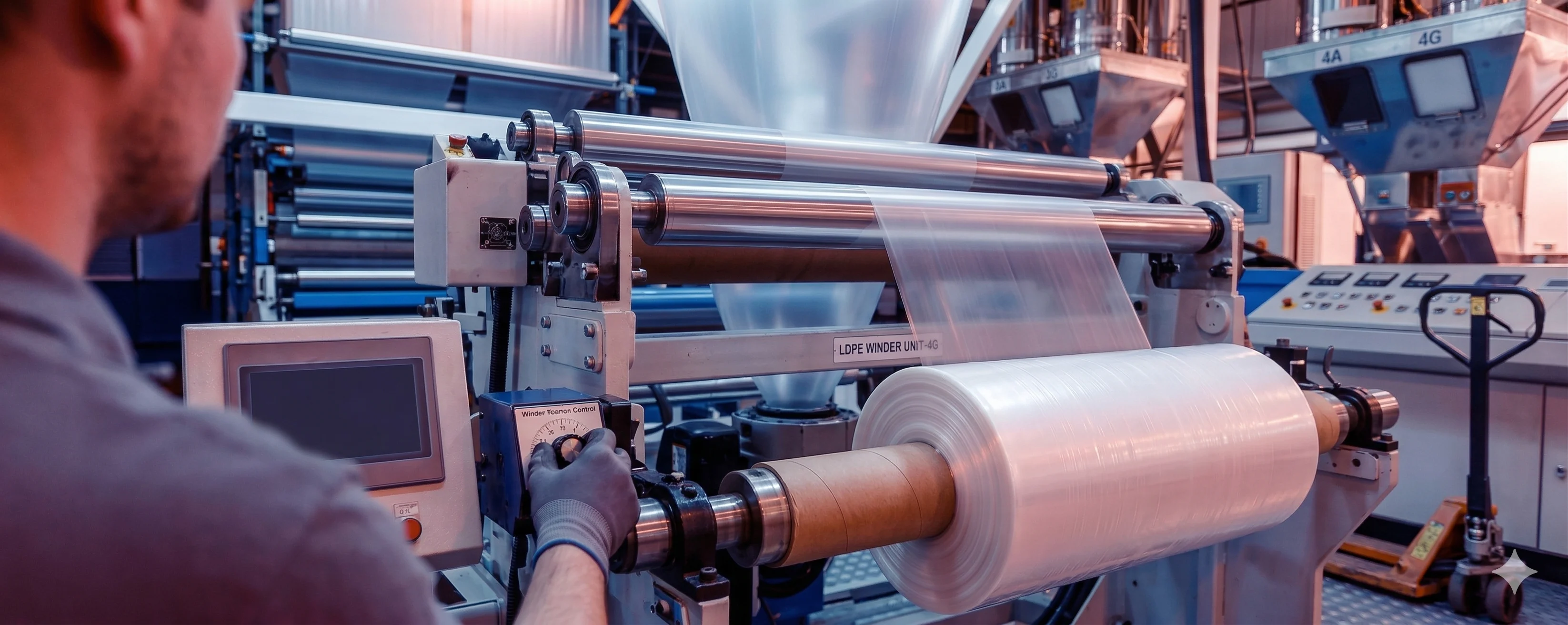 LDPE Polythene Roll Manufacturing Machine — Bharat Plastic, Pune Maharashtra